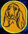 Basset Hound Embroidery Patch - Gold