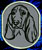 Basset Hound Embroidery Patch - Grey