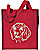Beagle Portrait Embroidered Tote Bag #1 - Red
