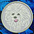 Bichon Frise Embroidery Patch - Grey