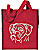 Boxer Portrait Embroidered Tote Bag #1 - Red
