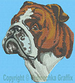 Bulldog Portrait - Vodmochka Embroidery Design Picture - Click to Enlarge