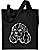 Cavalier King Charles Spaniel Portrait Embroidered Tote Bag #1 - Black