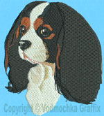 Cavalier Spaniel Portrait - Vodmochka Embroidery Design Picture - Click to Enlarge