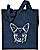 Chihuahua Portrait Embroidered Tote Bag #1 - Navy