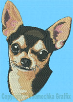 Chihuahua Portrait - Vodmochka Embroidery Design Picture - Click to Enlarge