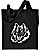 Rough Collie Portrait Embroidered Tote Bag #1 - Black