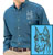 Doberman Embroidered Mens Denim Shirt - Click for More Information