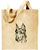 Doberman Portrait Embroidered Tote Bag #1 - Natural