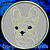 Cream Colored French Bulldog Portrait #1C Embroidery Patch - Grey