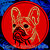 Black Mack Colored French Bulldog  Portrait #2B Embroidery Patch - Click for More Information