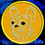 Cream Colored French Bulldog Portrait #2C Embroidery Patch - Gold