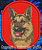 German Shepherd BT1588 Embroidery Patch - Red