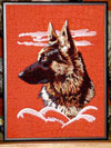 German Shepherd Embroidery Portrait on canvas for German Shepherd Lovers