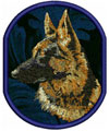 German Shepherd Embroidered Patch for German Shepherd Lovers - Click to enlarge