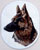 German Shepherd Profile Embroidery Patch - White
