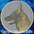 Sable German Shepherd HD Profile Embroidery Patch - Grey