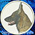 Sable German Shepherd HD Profile Embroidery Patch - White
