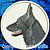 Black German Shepherd Embroidery Patch - Click for More Information