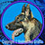 Dual Color German Shepherd HD Profile Embroidery Patch - Blue