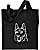 German Shepherd Portrait Embroidered Tote Bag #1 - Black