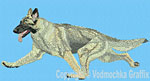 Sable German Shepherd Agility HD#2- Vodmochka Embroidery Design Picture - Click to Enlarge