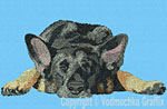 Black and Tan German Shepherd Sleeping HD#1 - Vodmochka Embroidery Design Picture - Click to Enlarge