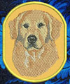 Golden Retriever BT3412 Embroidered Oval Patch for GoldenRetriever Lovers - Click to Enlarge