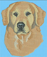 GoldenRetriever Portrait - Vodmochka Embroidery Design Picture - Click to Enlarge