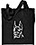 Great Dane Portrait Embroidered Tote Bag #1 - Black