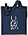Great Dane Portrait Embroidered Tote Bag #1 - Navy