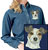 Jack Russell Terrier High Definition Portrait #1 Embroidered Ladies Denim Shirt - Click for More Information