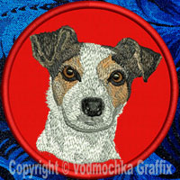 Jack Russell Terrier Portrait Embroidery Patch - Click for More Information