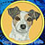 Jack Russell Terrier High Definition Portrait #1 Embroidery Patch - Gold