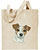 Jack Russell Terrier High Definition Portrait #2 Embroidered Tote Bag #1 - Natural