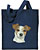 Jack Russell Terrier High Definition Portrait #2 Embroidered Tote Bag #1 - Navy