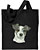 Jack Russell Terrier High Definition Portrait #3 Embroidered Tote Bag #1 - Black