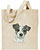 Jack Russell Terrier High Definition Portrait #3 Embroidered Tote Bag #1 - Natural