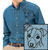 Jack Russell Terrier Portrait #1 Embroidered Mens Denim Shirt - Click for More Information