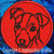 Jack Russell Terrier Portrait #1 Embroidery Patch - Red
