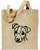 Jack Russell Terrier Portrait #1 Embroidered Tote Bag #1 - Click for More Information