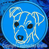 Jack Russell Terrier Portrait #2 Embroidered Patch for Jack Russell Terrier Lovers - Click to Enlarge