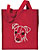 Jack Russell Terrier Portrait #2 Embroidered Tote Bag #1 - Red