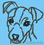  Jack Russell Terrier Portrait #1 - Vodmochka Embroidery Design Picture - Click to Enlarge
