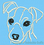  Jack Russell Terrier Portrait #2 - Vodmochka Embroidery Design Picture - Click to Enlarge