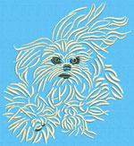 Maltese Agility #1 - Vodmochka Embroidery Design Picture - Click to Enlarge