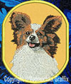 Papillon Dog BT3073 Embroidered Patch for Papillon Dog Lovers - Click to Enlarge