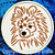 Brown Pomeranian Embroidery Patch - White
