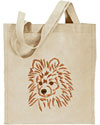 Brown Pomeranian Embroidered Tote Bag for Pomeranian Lovers - Click to Enlarge