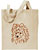 Brown Pomeranian Portrait Embroidered Tote Bag #1 - Natural